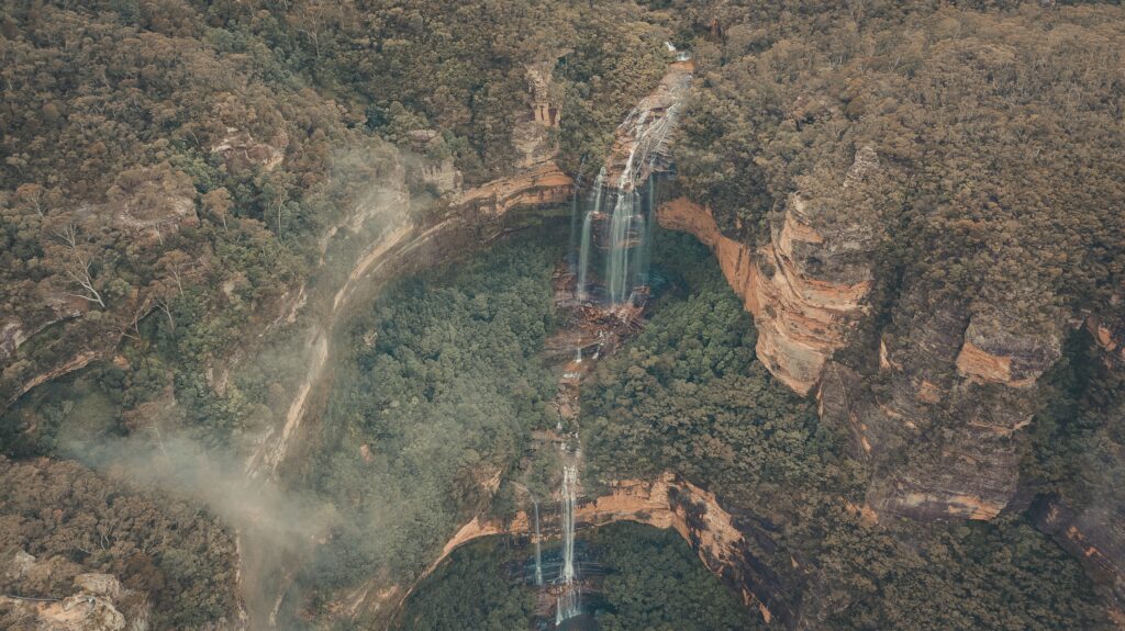 Wentworth Falls מפלי וונטורט בלו מאונטיינס אוסטרליה